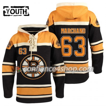 Adidas Maillot de Hockey Boston Bruins Brad Marchand 63 Musta Sawyer Chandails à capuchon - Enfant